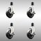 Service Caster 5 Inch 316SS Soft Rubber Swivel 1-7/8 Inch Expanding Stem Caster Set Brake SCC SCC-SS316EX20S514-SRS-TLB-178-4 - alternate 1